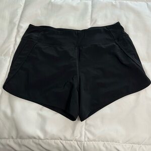 CRZ Yoga lined black athletic shorts, size L